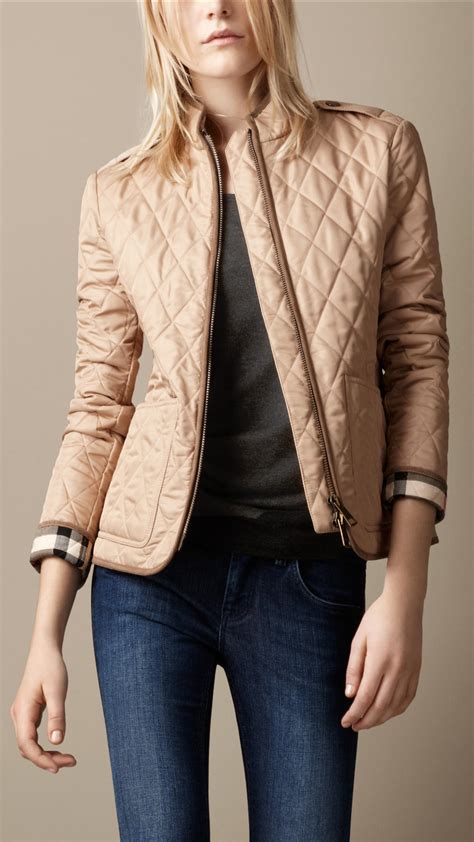 burberry brit hooded quilted jacket|burberry diamond quilted jacket women's.